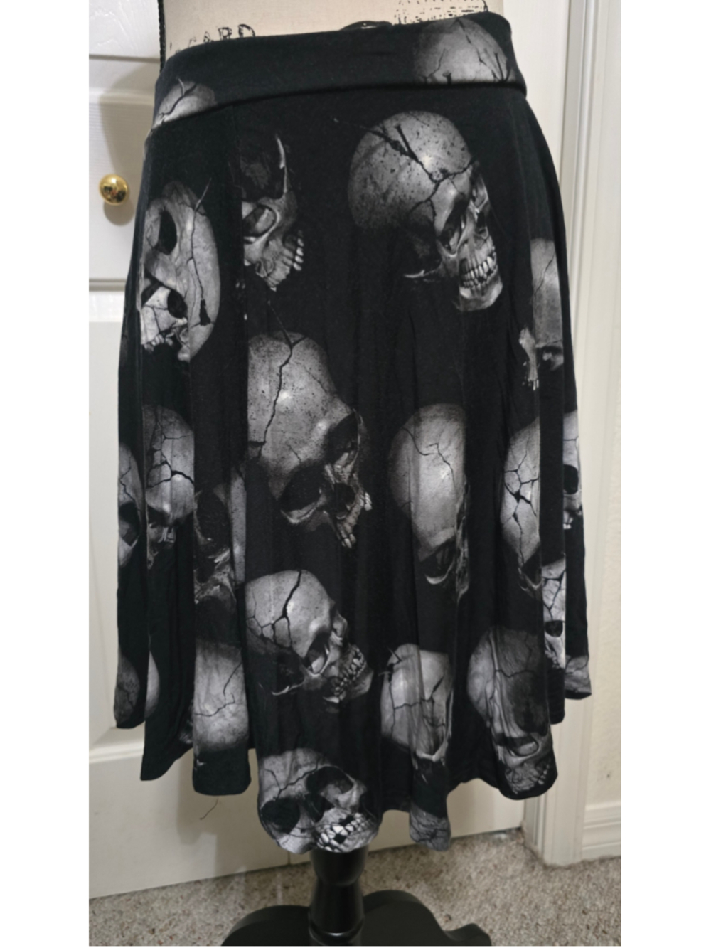 Killstar Skull Skater Skirt Size XL EU